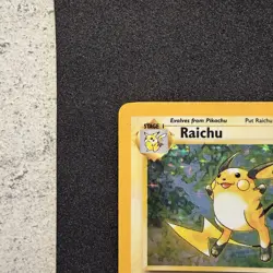 Raichu 14/102 Pokemon Card TCG Base Set Unlimited Holo Rare - Image 5