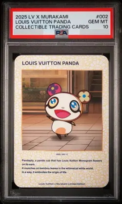 PSA 10 LOUIS VUITTON x MURAKAMI Trading card PANDA & Flower hat man & onion head - Image 1