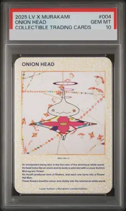 PSA 10 LOUIS VUITTON x MURAKAMI Trading card PANDA & Flower hat man & onion head - Image 2