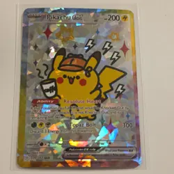 Pokemon Pikachu EX SAR Full Art Holo Electric Card SV08 039/053 HP 200 2024 - Image 1