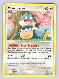 x1 Munchlax 68/100 Majestic Dawn Pokemon Card - Image 1
