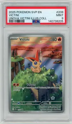 PSA 9 Victini 208 SVP EN: Scarlet & Violet Promo Card Holo MINT Pokemon - Image 1