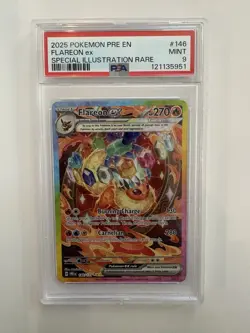 Pokemon TCG Flareon EX Prismatic Evolutions Card 146/131 Sir Illustration Rare - Image 1