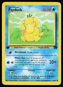 Psyduck 65/82 Common 1st Edition Team Rocket Pokemon Card - Image 1