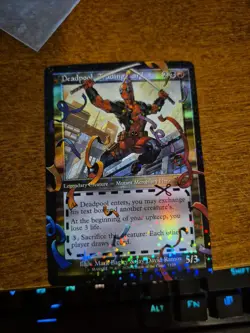 MTG Deadpool Secret Lair Deadpool Trading Card Pool Party Foil Chase Rare #7129 - Image 1