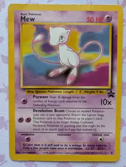 Mew #8 Black Star Promo Rare Vintage Pokemon Card - Image 1