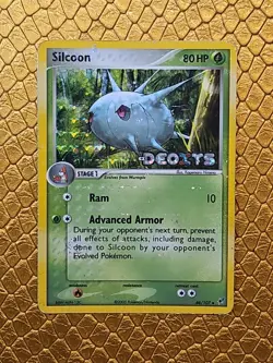Pokemon EX Deoxys Silcoon 46/107 Reverse Holo Stamped - Image 1