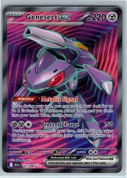 Genesect ex 161/086 Ultra Rare Black Bolt Pokemon Holo Near Mint - Image 1