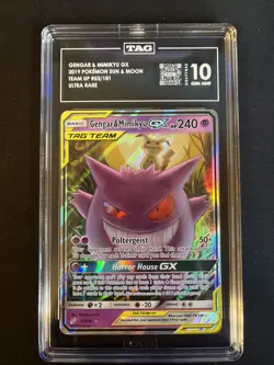 Pokemon 2019 Sun & Moon Gengar & Mimikyu Gx Tag Team Team Up TAG 10 Rank 5 - Image 1