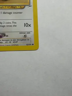 Pokemon TCG Dratini 63/105 Neo Destiny Regular Common 2000 Basic 40 HP - Image 3