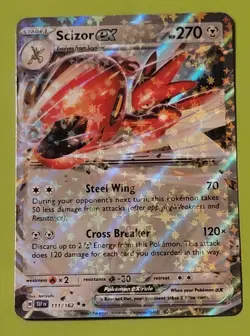 Scizor ex 111/162 Double Rare SV Temporal Forces Pokemon English - Image 1
