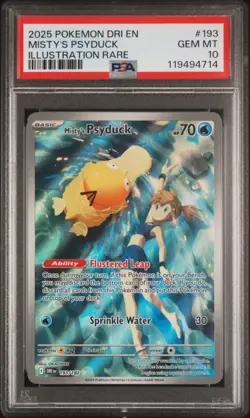 Pokemon TCG Misty's Psyduck Illustration Rare 193/182 Destined Rivals - PSA 10 - Image 1