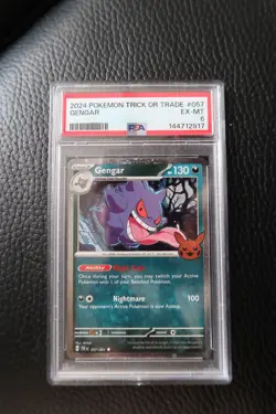 2024 Pokemon Trick or Trade #057 GENGAR PSA 6 - Image 1