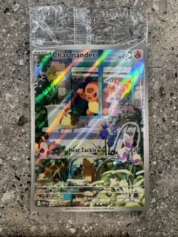 Pokemon TCG Charmander SVP044 Illustration Rare Black Star Promo Holo SEALED - Image 1