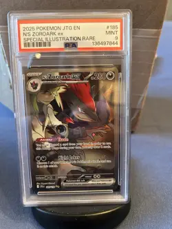 Pokemon TCG N's Zoroark Ex SIR 185/159 SV 2025 Journey Together PSA 9 - Image 1