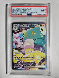 Pokemon TCG Ionos Bellibolt EX 183/159 Sir Journey Together PSA 9 - Image 1