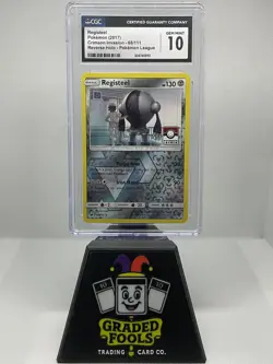 Registeel - 2017 Pokemon League - Crimson Invasion 68/111 Reverse Holo - CGC 10 - Image 1