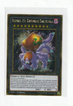 Yu-Gi-Oh Number 35: Ravenous Tarantula PGL3-EN009 Gold Secret Rare - Image 1