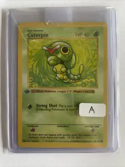 Pokemon Base Set Caterpie 45/102 1st Edition Shadowless Common - Image 3