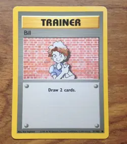 91/102 | Trainer Bill | Base Set 1999 WOTC | Pokemon Card | Free UK Postage - Image 1