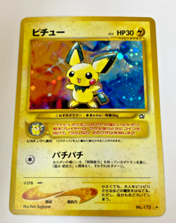 Auth Pokemon Card Pichu LV.5 No.172 Holo Old Back Japanese from Japan - Image 1