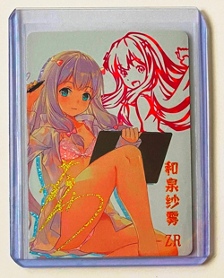 Goddess Story Girls TCG CCG ZR Betty Blue Anime Waifu Gold Foil Holo Insert Card - Image 1