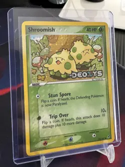 Pokemon TCG Shroomish EX Deoxys Card 72/107 Reverse Holo Stamped NM - Image 1