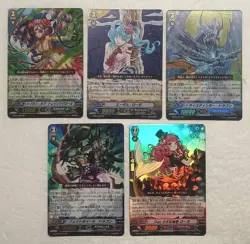 Lot of 5 Japanese Cardfight!! Vanguard RR Card Set - Image 1
