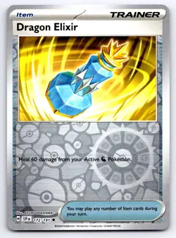 Pokemon Dragon Elixir SV08: Surging Sparks SSP Reverse Holo 172/191 NM TCG - Image 1