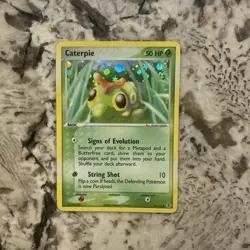 Pokemon TCG Caterpie EX FireRed & LeafGreen 56/112 Holo Common 2004 - Image 1