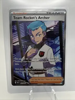 Pokemon TCG-Team Rockets Archer 223/182 Full Art Ultra Rare Destined Rivals NM/M - Image 1