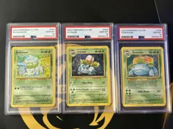 2023 Pokemon CLV EN Bulbasaur, Ivysaur, Venusaur SEQ#1-3 PSA 10 - Image 1