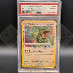 2020 POKEMON SWORD & SHIELD VIVID VOLTAGE #138 RAYQUAZA PSA 10 - Image 1