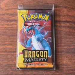 Pokemon Sun & Moon Dragon Majesty Booster Pack (Salamence Art) Factory Sealed - Image 1