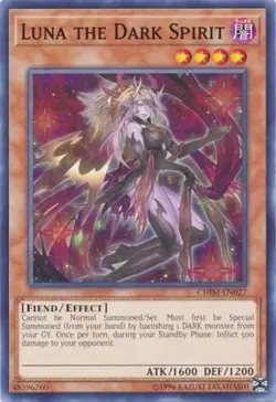 Luna the Dark Spirit - CHIM-EN027 - Common - Unlimited Edition - Lightly Played - Image 1