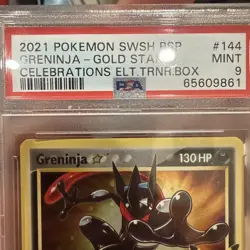 PSA 9 MINT Greninja GOLD STAR SWSH144 HOLO Elite Trainer PROMO Pokemon Card - Image 3