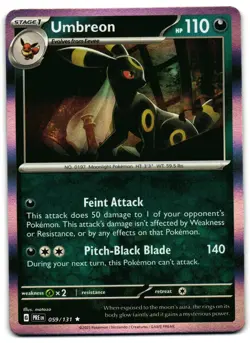 Umbreon 059/131 - Prismatic Evolutions Rare Pokemon TCG Holo - LP Card - Image 1