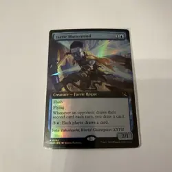 MTG English Faerie Mastermind (Extended Art) LP Foil Normal March of the Machine - Image 1