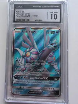 Palkia GX Full Art Holo Card 119 Sm-Forbidden Light CGC 10 GEM MINT Pokemon - Image 1