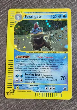Feraligatr Expedition Base Set Holo 12/165 Pokemon Card HP-DMG SWIRL - Image 1