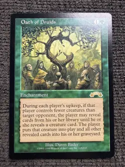 Magic The Gathering Exodus Single Card Rare Oath of Druids #115 - Image 1