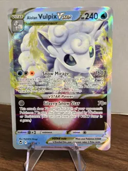 Alolan Vulpix Vstar 034/195 Silver Tempest NM Ultra Rare Pokemon Card - Image 1
