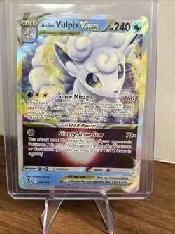 Alolan Vulpix Vstar 034/195 Silver Tempest NM Ultra Rare Pokemon Card - Image 3
