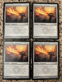 MTG- Sword of War and Peace x4 - New Phyrexia - Image 1