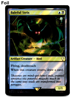Baleful Strix (Surge Foil) - [Commander: Final Fantasy] Magic MTG NM 💧💀 - Image 1