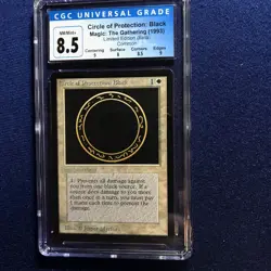 MTG Beta Circle of Protection Black CGC 8.5 NM/Mint+ (9 centering, edges) 1993 - Image 1