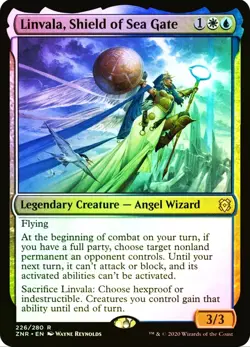 X 1 Linvala, Shield of Sea Gate FOIL NM-M Zendikar Rising 226 MTG Magic - Image 1
