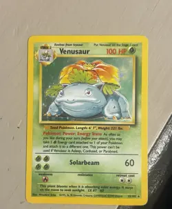 Pokemon Venasaur Holo Card 015/102 Base Set - Image 1