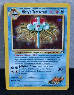 Pokemon TCG Misty's Tentacruel 010/132 Gym Heroes Holo Rare Black Star Collector - Image 1