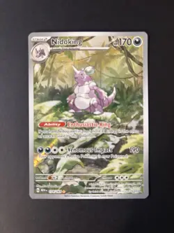 Nidoking 174/165 IR Pokemon 151 Illustration Rare Full Art NM - Image 1